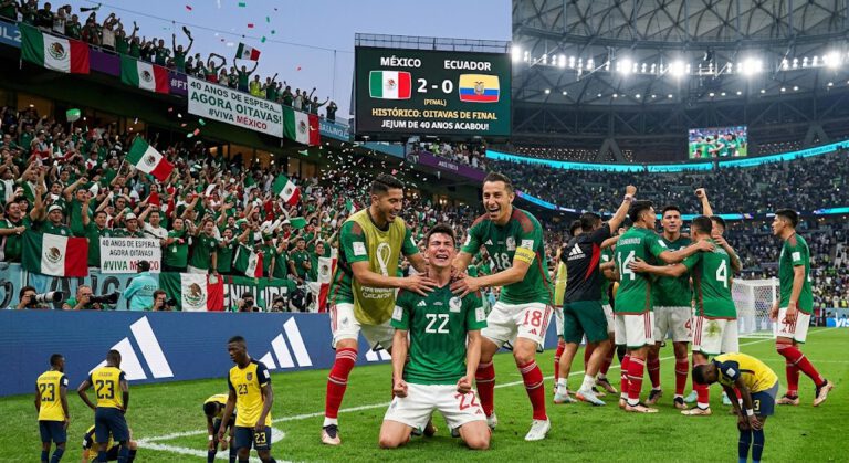 México bate Equador por 2 a 0, avança de fase na Copa do Mundo e encerra jejum de 40 anos no mata-mata